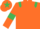 Orange, Emerald Green epaulets, armlets and star on cap