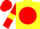 Yellow, Red disc, Red sleeves, Yellow armlets, Red cap
