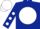 DARK BLUE, WHITE disc, DARK BLUE sleeves, WHITE spots, WHITE cap