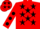 Red, Black stars, Red sleeves, Black spots and stars on cap