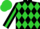 Black, Lime Green Diamonds, Lime Green Diamond Stripe on Sleeves, Lime Green Cap