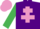 PURPLE, MAUVE Cross of Lorraine, EMERALD GREEN sleeves, MAUVE cap