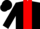 BLACK, red panel, black cap