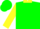 Green, Yellow Collar and Belt, Yellow Cuffs on Sleeves, Green Cap