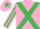Pink, Emerald Green cross belts, Pink and Emerald Green striped sleeves, Pink cap, Emerald Green star