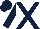 White, Dark Blue cross belts, sleeves and cap