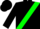 Black, Green Sash, White Band on Black Sleeves, Black Cap