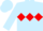 Light blue, red triple diamond