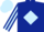 Dark Blue, Light Blue diamond, striped sleeves, Light Blue cap