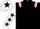 Black, Pink epaulets, White sleeves, Black stars, White cap, Black star