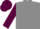 Grey, Maroon sleeves and cap