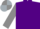 Purple, Silver Grey sleeves and quartered cap, Red sash