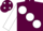 Maroon, large White spots, sleeves and spots on cap
