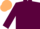 Maroon, Beige cap