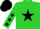 Lime Green, Black Star, Black Stars on Sleeves, Black Cap