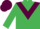 Emerald Green, Maroon chevron, Maroon cap