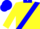 Yellow, Blue Collar and Sash, Blue Band on Sleeves, Blue Cap
