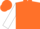 ORANGE, orange bars on white sleeves, orange cap