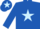ROYAL BLUE, LIGHT BLUE star and star on cap