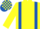 YELLOW, royal blue braces, check cap