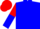 Blue and Red Vertical Halves, Red and Blue Halved Sleeves, Red Cap, Blue Visor