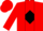 Red, red diamond on black panel, black belt, red cap