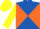 Royal Blue and Orange diabolo, Yellow sleeves and cap