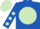 Royal Blue, Light Green disc, Royal Blue sleeves, Light Green spots, Light Green cap
