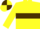 Yellow, Dark Brown hoop, quartered cap