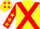 Yellow, Red cross belts, Red sleeves, Yellow stars, Yellow cap, Red stars