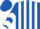 Royal Blue and White stripes, chevrons on sleeves, Royal Blue cap