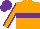 Orange, Purple hoop, Orange sleeves, Purple seams, Purple cap
