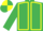 Emerald Green, Yellow seams, quartered cap