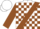 White, Brown Sash, Brown Blocks on Sleeves, White Cap