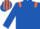ROYAL BLUE, orange epaulettes, striped cap
