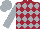 Maroon and Silver Diamonds, Silver Sleeves and Cap