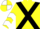 Yellow, Black cross belts, Yellow and White chevrons on sleeves, quartered cap
