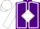 Purple, White Diamond Hoop, White Seams on Sleeves, White Cap
