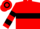 Red, Black hoop, hooped sleeves