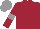 Maroon, Grey armlets, Grey cap
