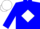Blue, blue 'KRIS' on yellow and white diamond, white cap