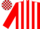 RED & WHITE STRIPES, check cap