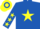 Royal Blue, Yellow star, Royal Blue sleeves, Yellow stars, Yellow and Royal Blue hooped cap