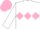 White, Pink triple diamond, Pink cap