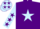 Purple, Light Blue star, Light Blue sleeves, Purple stars and stars on cap