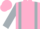 HOT PINK, silver braces and sleeves, hot pink cap