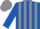 Royal Blue and Grey stripes, Royal Blue sleeves, Grey cap
