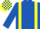 Royal Blue, Yellow braces, check cap