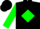 Black, Kelly Green Diamond, Kelly Green Bars on Sleeves, Black Cap