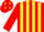 RED & YELLOW STRIPES, red sleeves, red cap, yellow diamonds